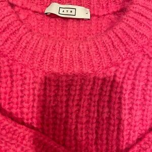 AYR Vibrant Pink Crew Neck Sweater